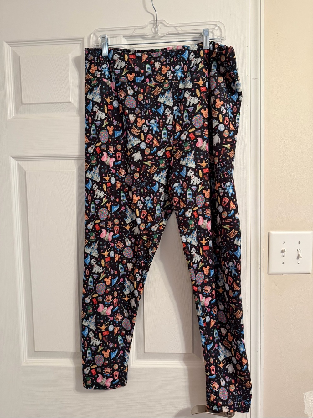 Black Multicolor Patterned Women's Leggings